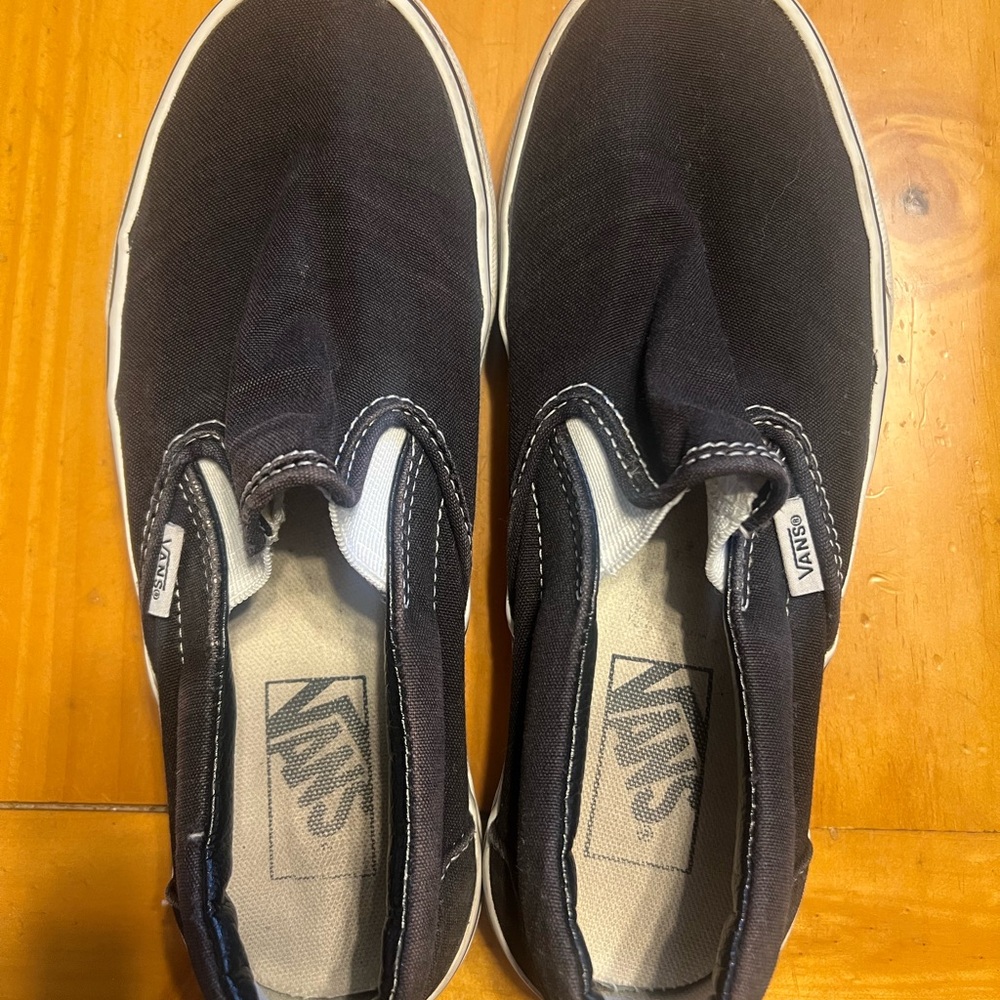 Black slip on Vans